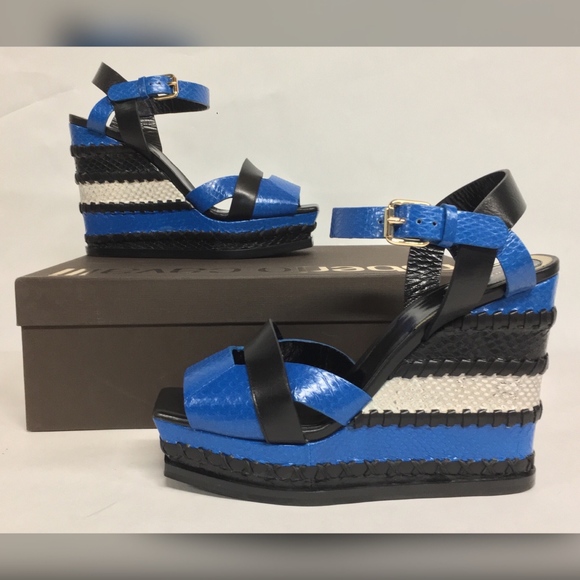 Roberto Cavalli Shoes - ROERTO CAVALLI Claudia Colorblock wedge Sandals